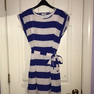 Cute blue and white dress!